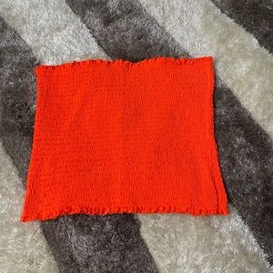 Neon Orange Tube Top